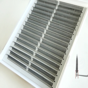 Extensions de cils préfabriquées en cachemire à plumes, nouveau design, courbure C/D, effet anime, pour des cils volumineux et doux - Product Image 1