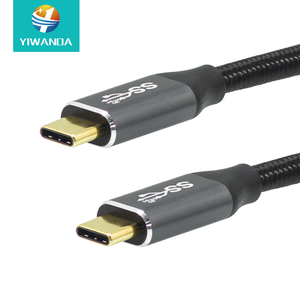 <span class=keywords><strong>100</strong></span> Watts 20gbps truyền dữ liệu hiệu suất cao usb3.2 Gen 2 USB C để USB C Loại C dữ liệu PD cáp 4K 60Hz 5A với chip - Product Image 1
