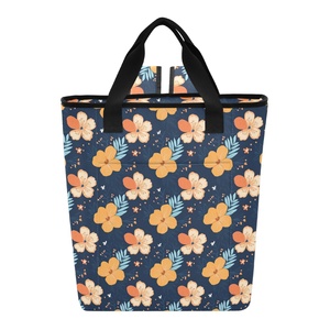Hawaiian Custom Design Hau Flower Large Capacity 30L <b>Cooler</b> <b>Backpack</b> Lunch Bag Insulated <b>Cooler</b> Carry Hot Food Delivery Bag - Product Image 1