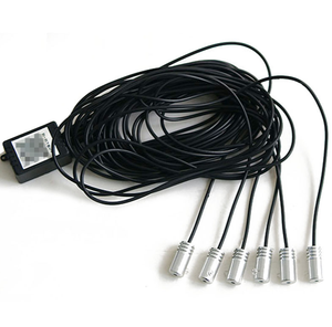 RGB LED Interior del coche de neón EL cable de luz de tira tablero de atmósfera lámpara sonido activo APP Kit de Control - Product Image 4