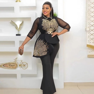 Ensemble Dashiki <span class=keywords><strong>Africain</strong></span> 2 Pièces Grande Taille Femme, Tenues Turques pour Dames, Costume pour <span class=keywords><strong>Mariage</strong></span>, Fête ou <span class=keywords><strong>Tenue</strong></span> Hippie 2023 - Product Image 3