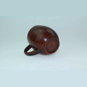Tasse en bois de style japonais, avec poignée en bois de jujube massif, design oriental, style simple, pour boisson, idéale pour offrir en cadeau. - Product Image 3