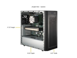 เวิร์กสเตชันแบบทาวเวอร์ Sys-532aw-c ซีรีส์ Core Ultra หน่วยความจำ DDR5 192GB PCIe 5.0 รองรับการประมวลผล GPU สำหรับงาน Deep Learning AI ซูเปอร์เวิร์กสเตชัน Sys-532aw-c - Product Image 6