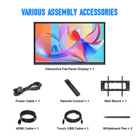 Новая 86-дюймовая интерактивная электронная доска 4K FHD с поддержкой 40 точек касания, Android 14, для бизнеса и использования в классах