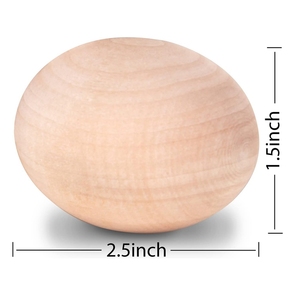 Huevos de Madera Falsa sin Pintar, Kit de Huevos Falsos de Pollo, Manualidades DIY, Animando a las <span class=keywords><strong>Gallinas</strong></span> a Poner Huevos, 2,5 Pulgadas, 8 Unidades - Product Image 2