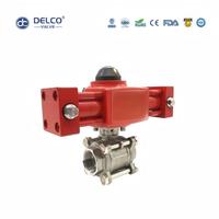 Válvula de Bola Roscada de Acero Inoxidable de 3 Piezas DELCO MYD-3PS para Agua, Aceite, Gas y Productos Químicos