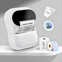 HZTZ Impresora Térmica de Etiquetas de Códigos de Barras Mini de Alta Calidad para Uso en el Hogar y la Oficina, Compatible con Android/iOS, Impresora de Recibos y Etiquetas