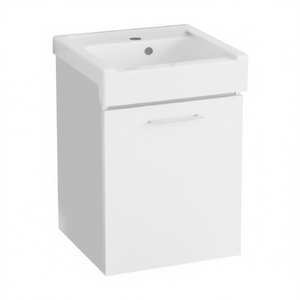 Mueble de Baño Suspendido con Lavabo Cerámico de 1 Puerta, Olmo Montano 50x50 cm - Product Image 2