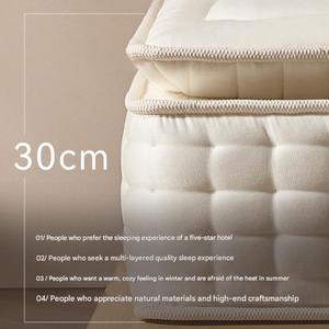 Colchón de Muelles Independientes Hecho a Mano con Fibra de Soja y Seda Natural de Estilo Moderno Directo de Fábrica para Hoteles y Hogares - Product Image 4