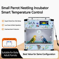 ECOmini Couveuse Intelligente pour Perroquets, Boîte d'Isolation à Température et Humidité Constantes pour Nourrissons d'Oiseaux, avec Tiroir de Nettoyage Amovible