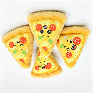 Almohada personalizada con forma de rebanada de pizza de pepperoni, Peluche suave con forma de rebanada de pizza, Juguete de peluche de pizza de dibujos animados, Juego de peluches con forma de rebanada de pizza - Product Image 1