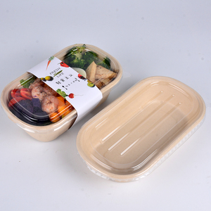 Senang01 Novedad: Caja de almuerzo de pulpa de caña de azúcar con compartimentos para comida para llevar, con tapa y diseño de plato de papel - Product Image 2