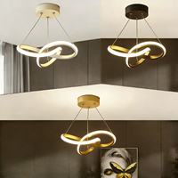 Lustre Anneau Salon Chambre Abordable Moderne Luxe Minimaliste pour Invités et Restaurant