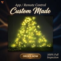 Rideaux lumineux LED RGB contrôlés par application avec télécommande, décoration de fenêtre de Noël personnalisée pour une utilisation intérieure et extérieure
