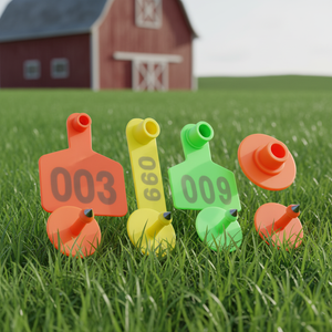 Attrezzatura per Allevamento Identificazione Animali <span class=keywords><strong>Domestici</strong></span> Etichette per Orecchie di Pecore Suini Maiali Bovini Mucche - Product Image 1