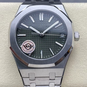 Reloj Mecánico de Lujo, Super Calidad, Resistente al Agua, 41mm, Fábrica APS, Movimiento 4302, 15510, Zafiro Resistente al Agua, Audemars, Verde - Product Image 1