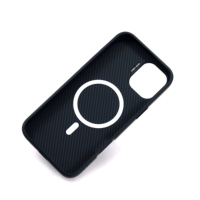 Coque de protection antichoc et anti-rayures avec texture carbone, design professionnel, gaufrage, béquille pliable pour objectif