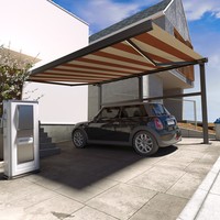 Auvent électrique à cassette intégrale rétractable pour terrasses, fenêtres, auvents extérieurs, protection UV, gris