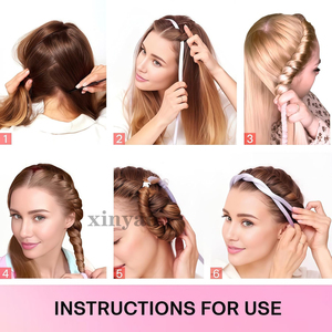 Custom Logo Extended Thin Heatless <strong>Hair</strong> <strong>Curler</strong> Set Satin Heatless Curls Overnight Curling Rod Headband <strong>No</strong> <strong>Heat</strong> <strong>Curler</strong> to Sleep - Product Image 4