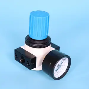 थोक सर्वोत्तम मूल्य एसएमसी टाइप 1/4 प्रेशर गेज मीटर 10बार 150पीएसआई 1एमपीए एआर2000-02 एयर प्रेशर रेगुलेटर के साथ - Product Image 4