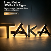 Enseigne lumineuse LED 3D moderne en acrylique, logo personnalisé, étanche IP65 pour la publicité des bars et restaurants
