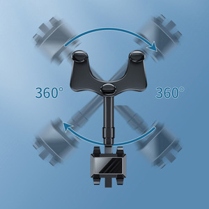 Soporte para Teléfono con Espejo Retrovisor de 360° para Automóvil, Soporte para Teléfono y GPS, Giratorio, Ajustable y Telescópico - Product Image 6