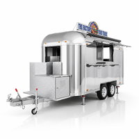 Nouvelle Vente Chaude : Remorque Mobile Vintage en Acier Inoxydable pour Pizza, Bar à Bière Mobile avec Roues, Chariot Alimentaire