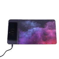 Tapis de bureau élégant à motif de dessin animé avec repose-poignet, bords précisement cousus, texture en silicone confortable, tapis de souris à transfert thermique