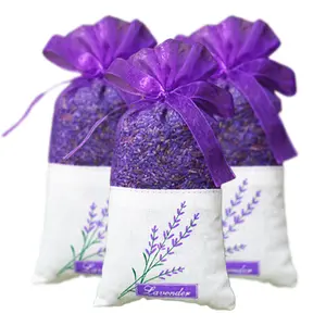 Custom Weight Organic Lavender Scented Sachet Embroidery Bag Dried Flowers Scented Sachet For Ladies