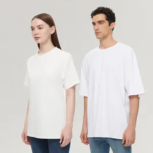 Custom Tshirt T Shirt T-shirt,high Quality Cotton Drop Shoulder Women Heavyweight Blank Oversized White Custom Logo Casual Long