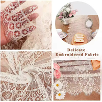 Zèle personnalisé personnalisé taille personnalisée nappe en dentelle blanche Vintage brodé dentelle couverture de Table pour la fête de mariage maison en plein air