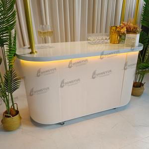 Carrito <span class=keywords><strong>de</strong></span> Dulces Decorativo Personalizado, Carrito <span class=keywords><strong>de</strong></span> Bar Móvil, Carrito <span class=keywords><strong>de</strong></span> Champán Móvil para Eventos, Bodas, Fiestas <span class=keywords><strong>de</strong></span> Cumpleaños con Luces - Product Image 3