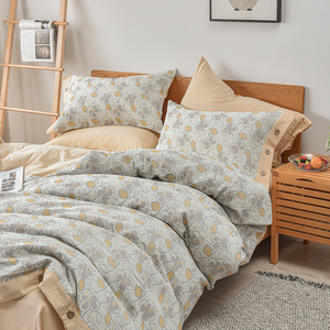 Bốn Mảnh Bộ Đồ Giường Đặt Hoa Cảm Ứng Mềm Mại Ấm Cúng Thoải Mái Thiết Kế Đơn Giản Hiện Đại Gối Bộ Đồ Giường Tấm Chăn Bìa <span class=keywords><strong>2025</strong></span> - Product Image 3