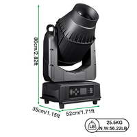 Igracelite IP66 Wasserdichtes LED Moving Head Light 580W BSW 3in1 Beam Spot Wash CMY Bühnenlicht mit unbegrenzter Schwenkrotation