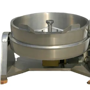 Tilting Industrial caramel making machine gas cooking jacketed kettle with mixer and cooker