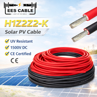 Câble solaire DC EN50618 H1Z2Z2-K 10mm 16mm 25mm en cuivre étamé, fil photovoltaïque PV 1500V pour système d'énergie solaire