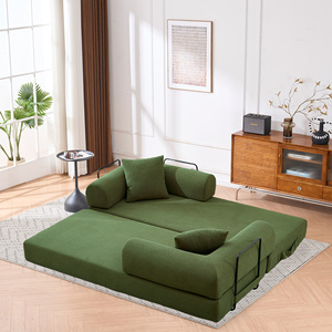 Sofá Versátil de 4 Posiciones Reclinables, Modular, Tapizado en Corduroy Verde, con Almacenamiento para Oficina en Casa, Funda Extraíble para Villa - Product Image 4