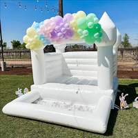 Château gonflable personnalisé pour mariage, fête romantique, en PVC, maison de saut gonflable blanche pour célébration
