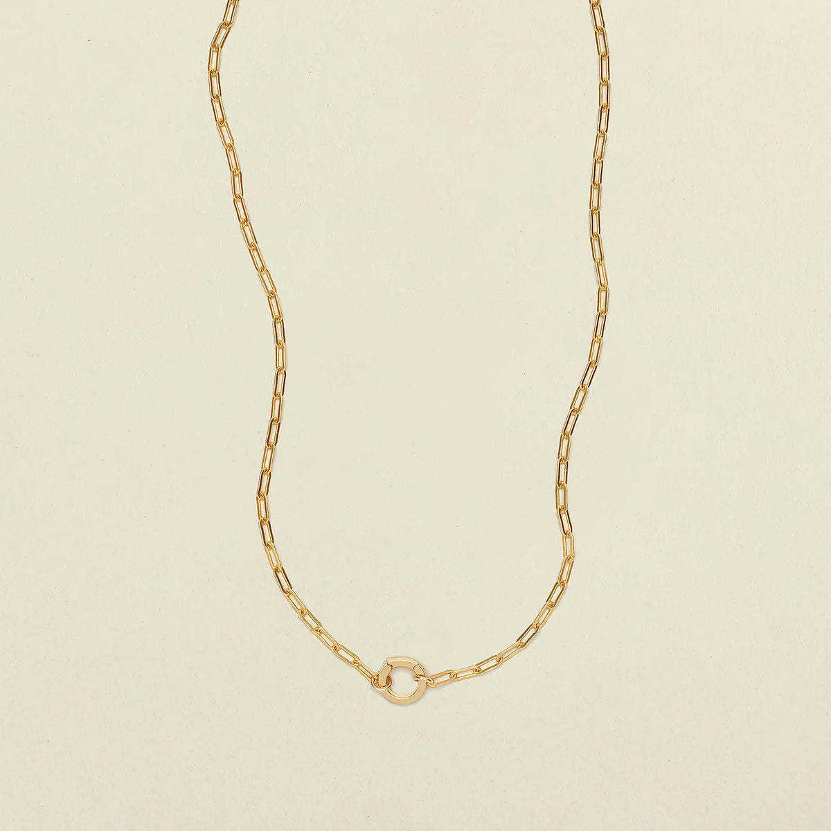 Paper clip chain + loose ring Main picture (45+5cm)