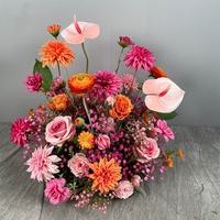 Bouquet de mariage artificiel en soie moderne en gros, arrangement floral pour décoration de table, boule de fleurs, taille personnalisable, livraison rapide