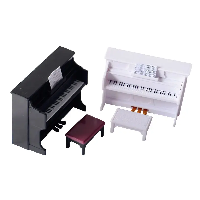 Mini piano com cadeira boneca, móveis bonecas casa acessórios conjunto m3565