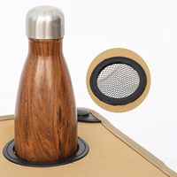 Table de camping pliante personnalisable avec logo, chaises portables en tissu Oxford, table de pique-nique promotionnelle d'extérieur avec porte-gobelets pour camping, plage, barbecue