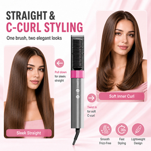 Brosse lissante électrique chauffante en céramique, peigne chauffant rapide, outil de coiffage, contrôle de la température, OEM ODM - Product Image 2