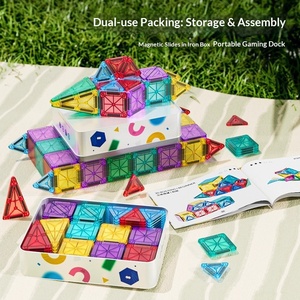 Children's Supplement Pack Loose Pieces Portable Cross-border Educational Toys <b>Iron</b> Box Pack Mini Color Window Pieces - Product Image 5