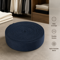 Bande élastique personnalisée en nylon et spandex de 3,5 cm pour la taille des pantalons, haute résilience, écologique, fabriquée en Europe