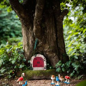 6 pièces/ensemble en <span class=keywords><strong>bois</strong></span> fée porte <span class=keywords><strong>jardin</strong></span> arbre décoration ornements en <span class=keywords><strong>bois</strong></span> décor extérieur jardins - Product Image 3