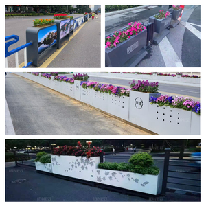 Fioriera <span class=keywords><strong>da</strong></span> <span class=keywords><strong>Giardino</strong></span> Moderna Grande e Irregolare con Panca Combinata, Personalizzabile, Verniciata a Polvere, Contenitore per Piante e Vasi - Product Image 5