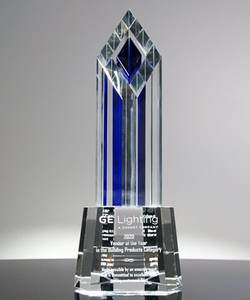 Artesanía de cristal K9 de alta calidad-Premio Avalon Blue Diamond Business personalizado Nuevo diseño Trofeo Stele <span class=keywords><strong>Valon</strong></span> en blanco - Product Image 3