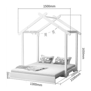 Tree <b>House</b> <b>Bed</b> for Boys Girls Retractable Full Size Solid Wood Creative Child <b>Bed</b> Modern Bedroom School Hotel - Product Image 4