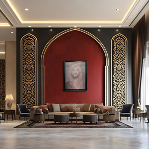 Hiện đại Nhà tường trang trí nghệ thuật điêu khắc nhà máy tùy chỉnh thép không gỉ kim loại bức tranh Chân Dung tùy chỉnh saudi treo - Product Image 4